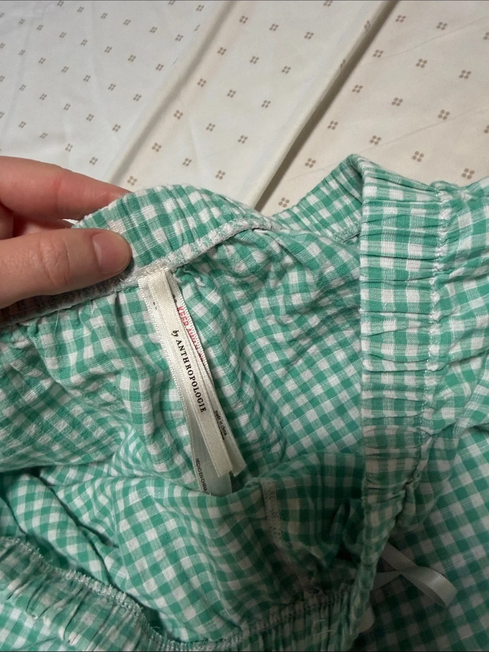 Anthropologie gingham shorts